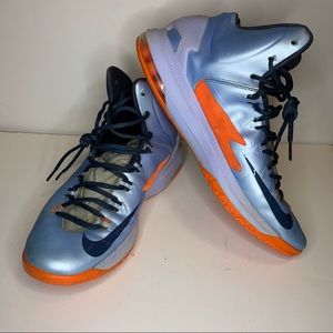 Nike KD V Ice Blue - Orange Mens Basketball Shoes